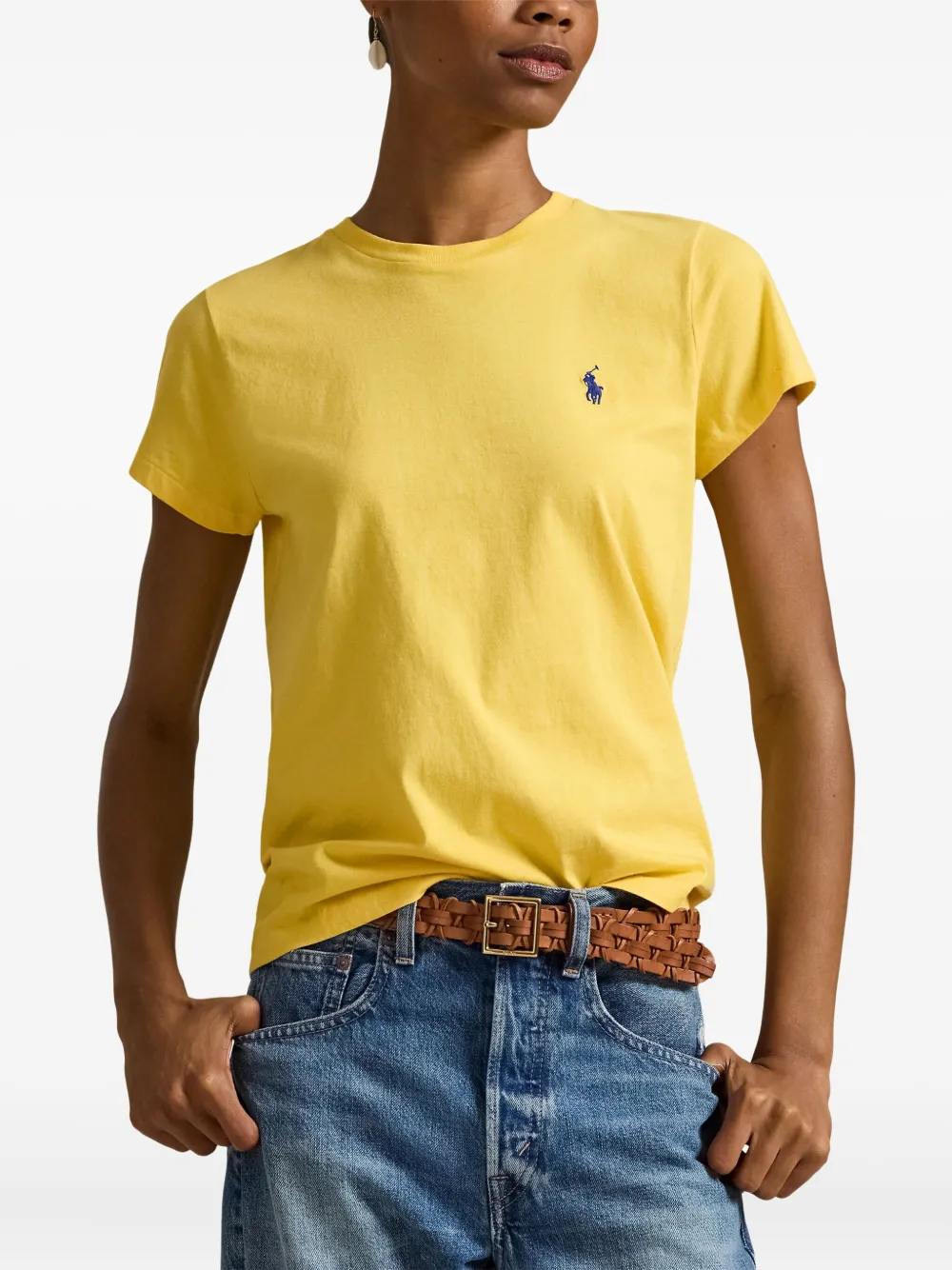 Polo Ralph Lauren Crew-neck Cotton T-shirt In Yellow