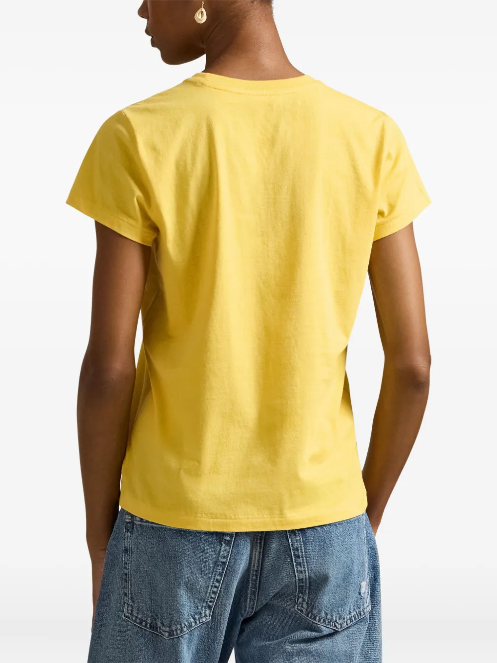Polo Ralph Lauren Crew-neck Cotton T-shirt In Yellow