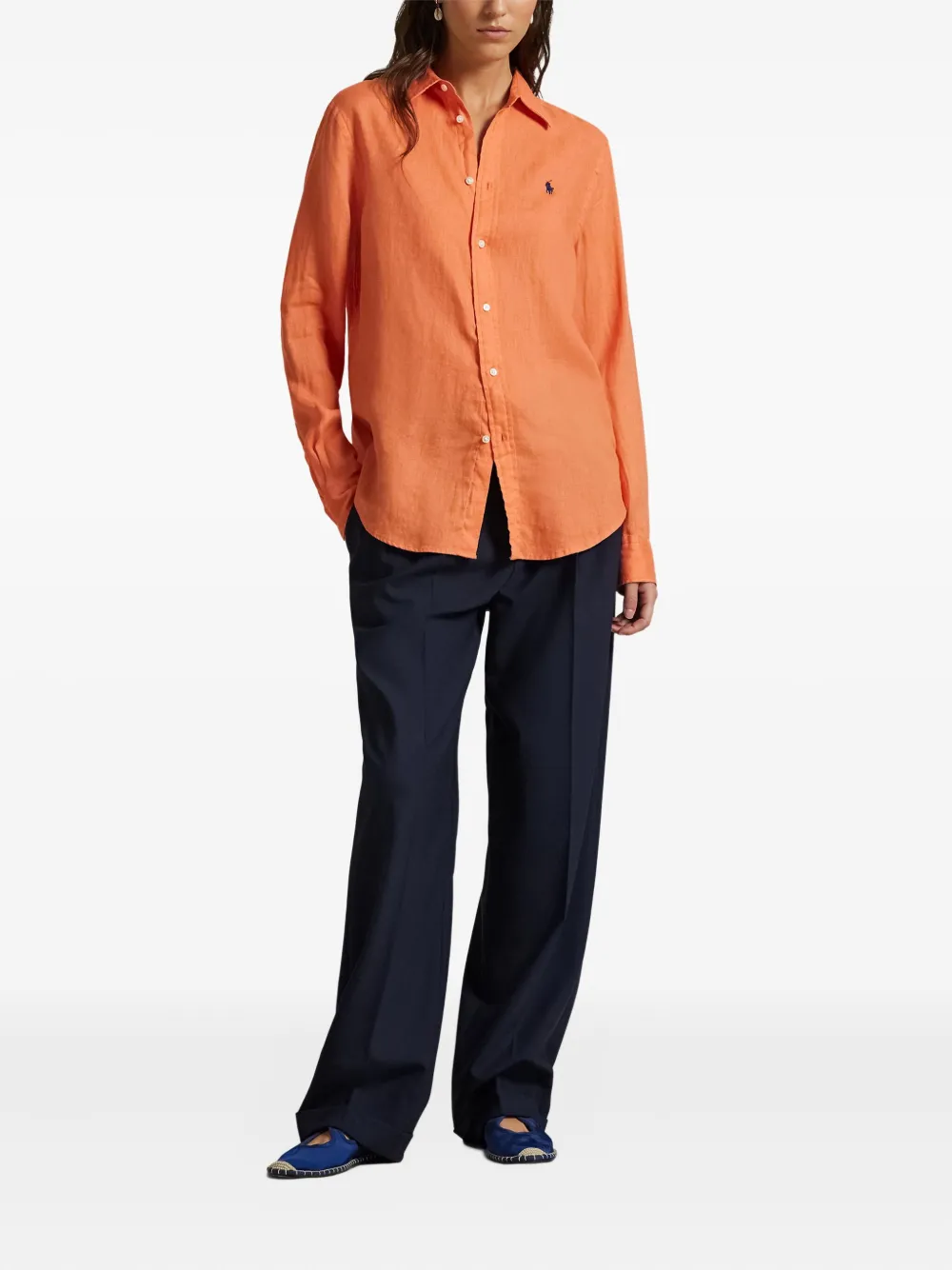 Polo Ralph Lauren Button-fastening Long-sleeve Shirt In Orange