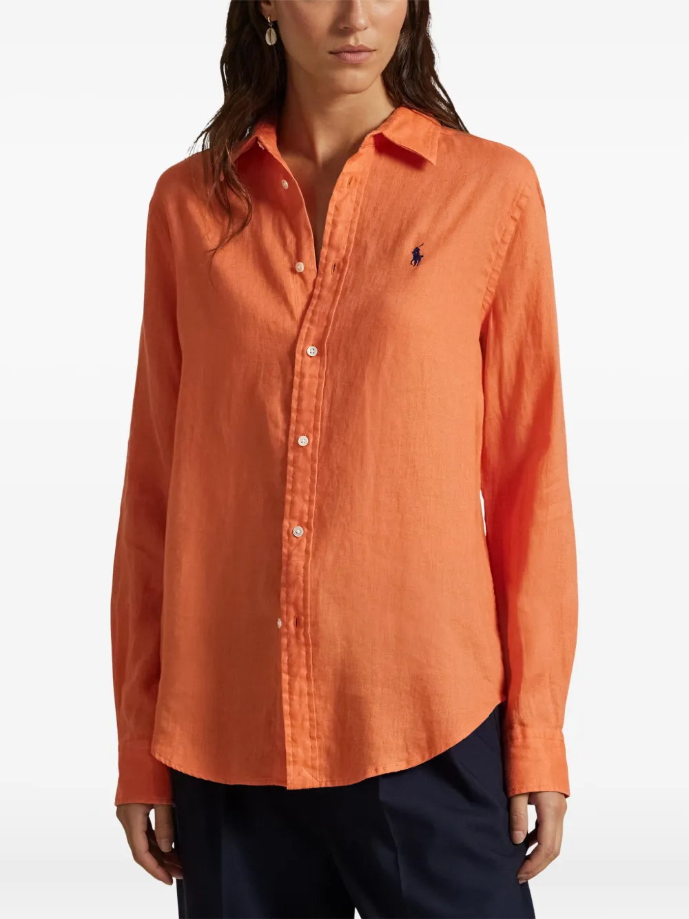 Polo Ralph Lauren Button-fastening Long-sleeve Shirt In Orange