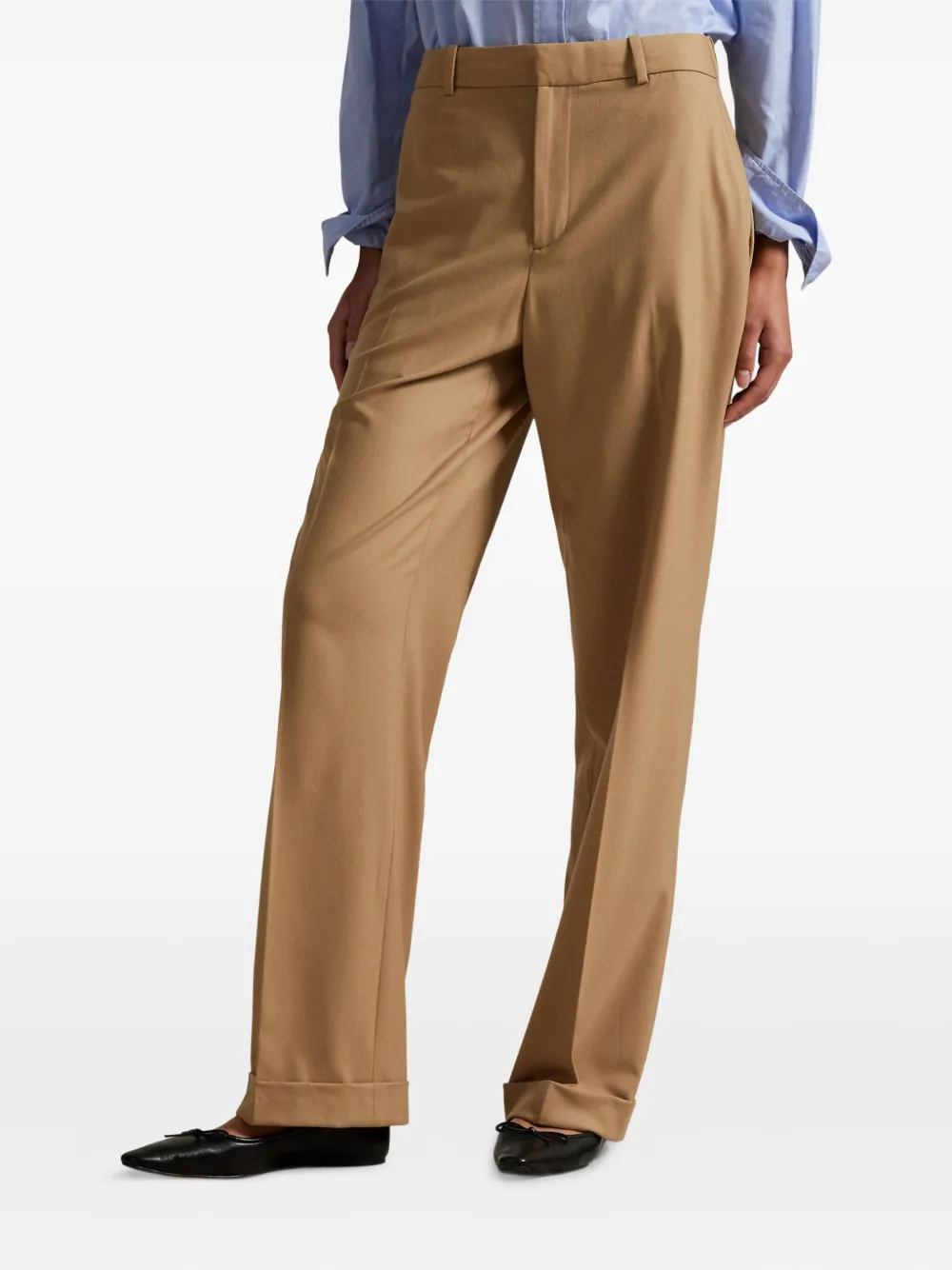 Polo Ralph Lauren Palazzo Trousers In Brown