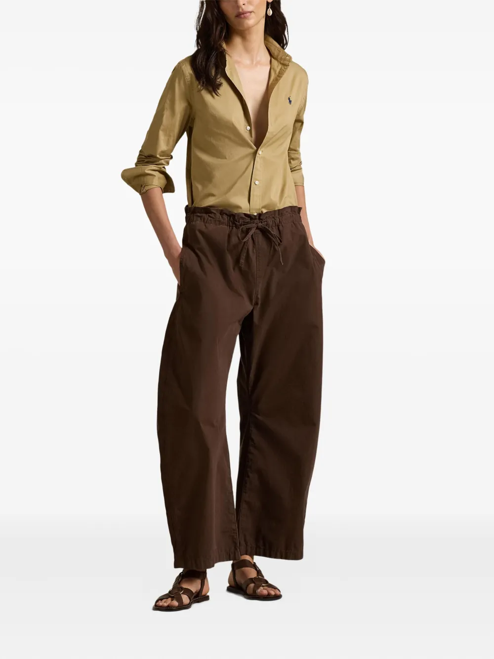 long-sleeved twill shirt