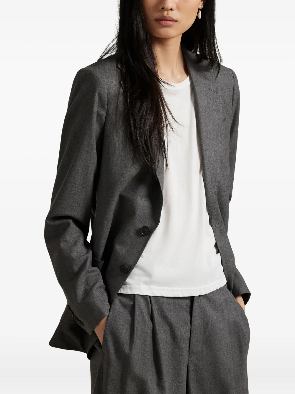 Polo Ralph Lauren Stretch-wool Blazer In Gray