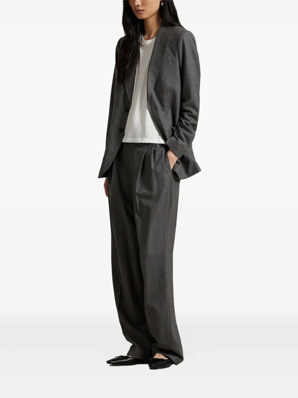 Polo Ralph Lauren Stretch-wool Blazer In Gray