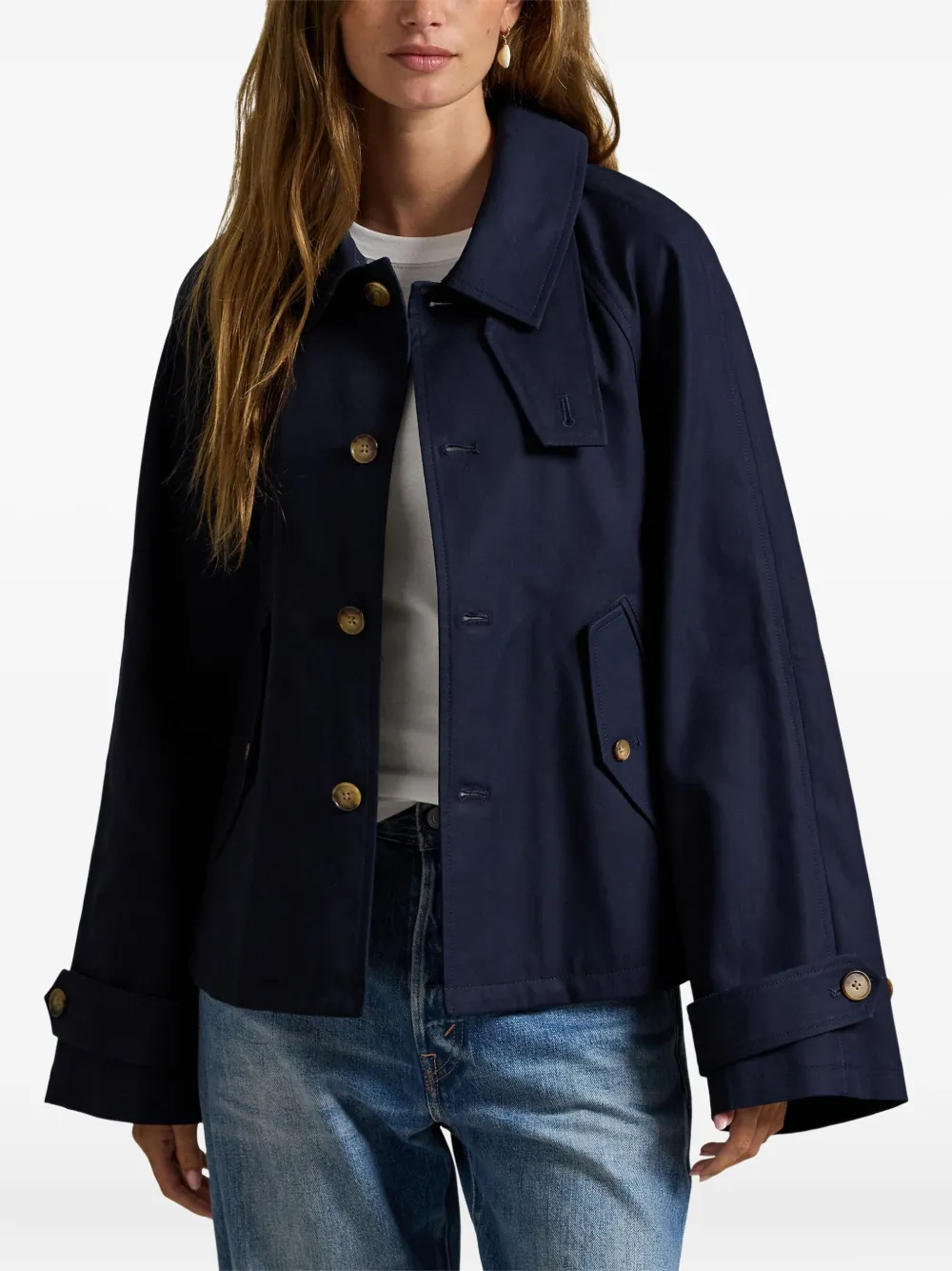 Polo Ralph Lauren Buttoned Jacket In Blue