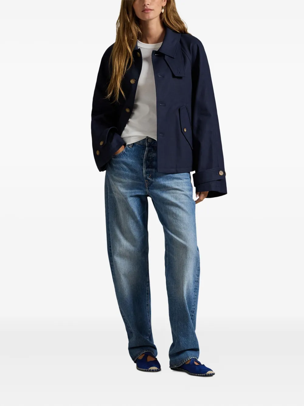 Polo Ralph Lauren Buttoned Jacket In Blue