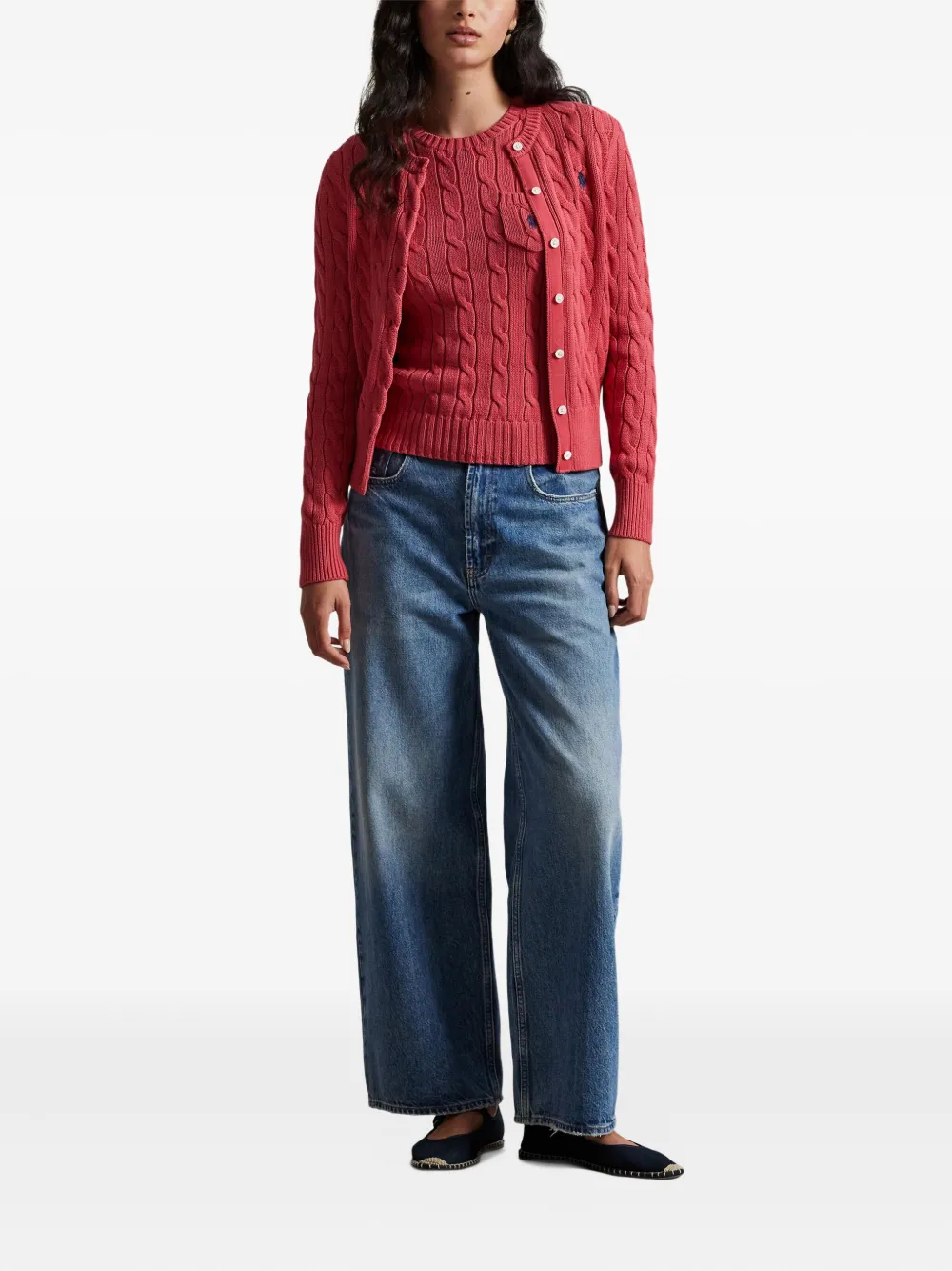 Polo Ralph Lauren Grofgebreid vest Rood