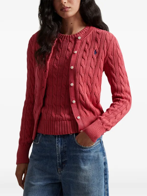 Polo Ralph Lauren ケーブルニットカーディガン XL レッド Polo Ralph Lauren ケーブルニット カーディガン | レッド | FARFETCH JP