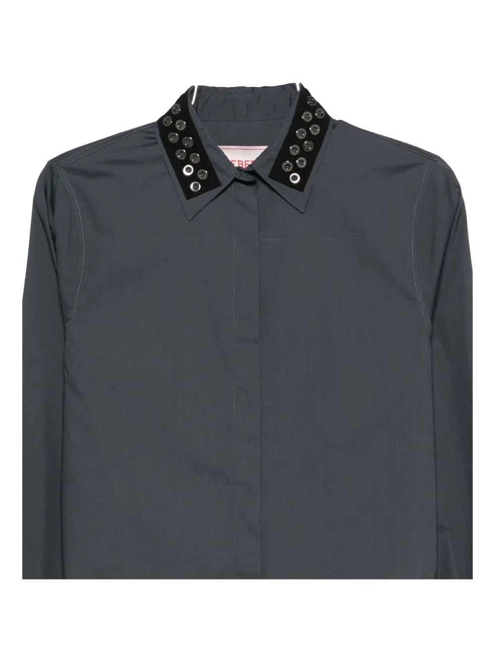 Iceberg Embellished-collar Shirt In Gray