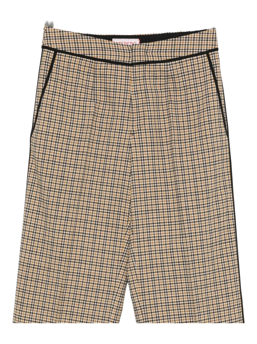 Iceberg Checked Trousers In Brown