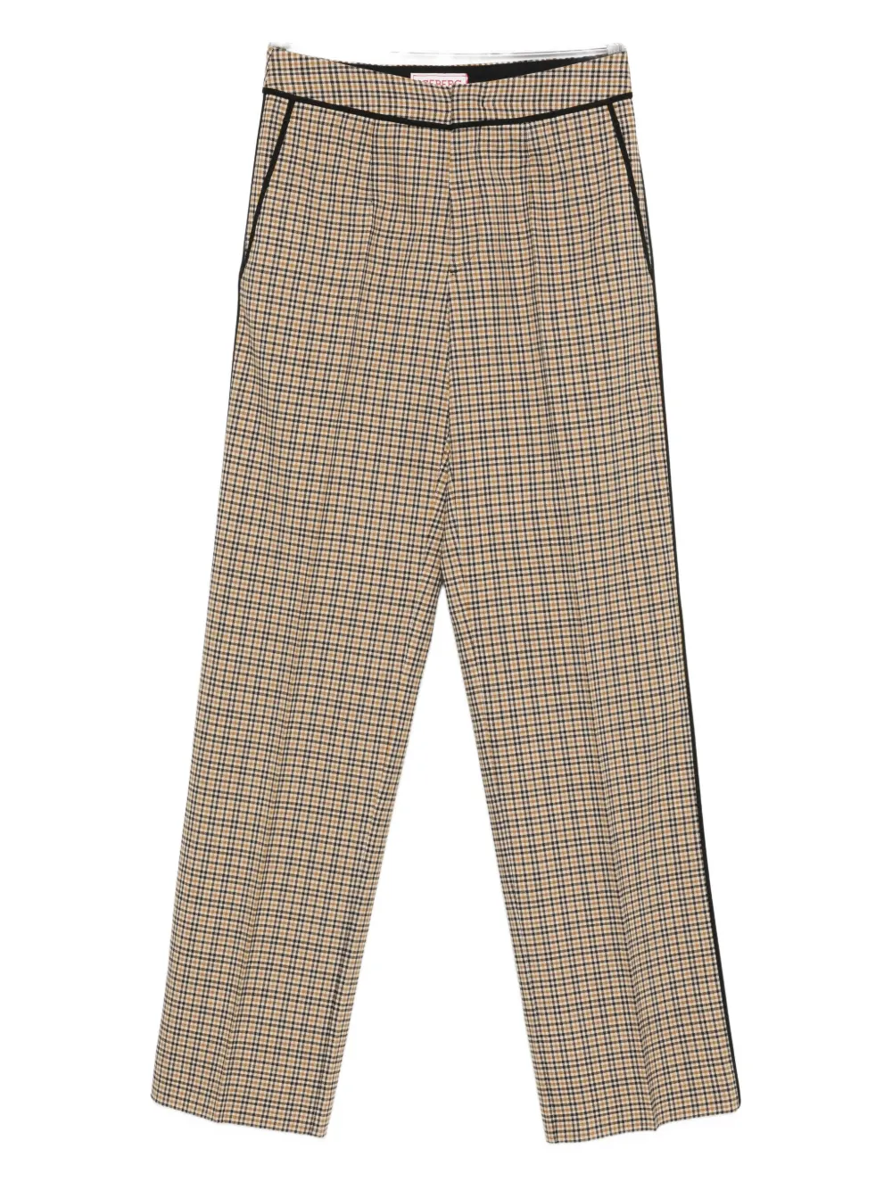 Iceberg Checked Trousers In Brown