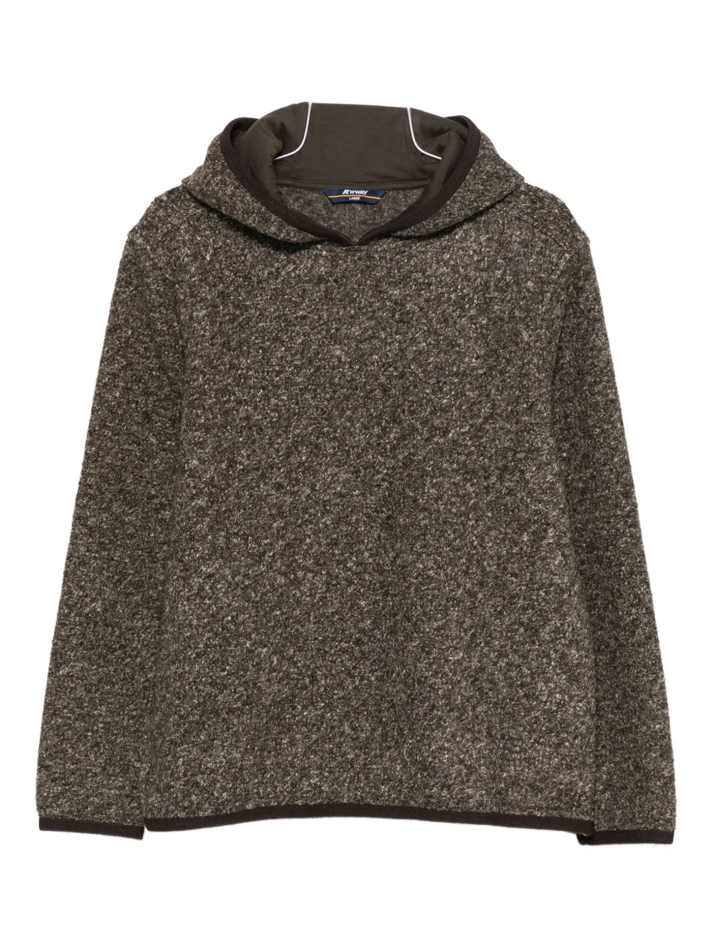 K-Way trim-detail hoodie | Green | Image 1