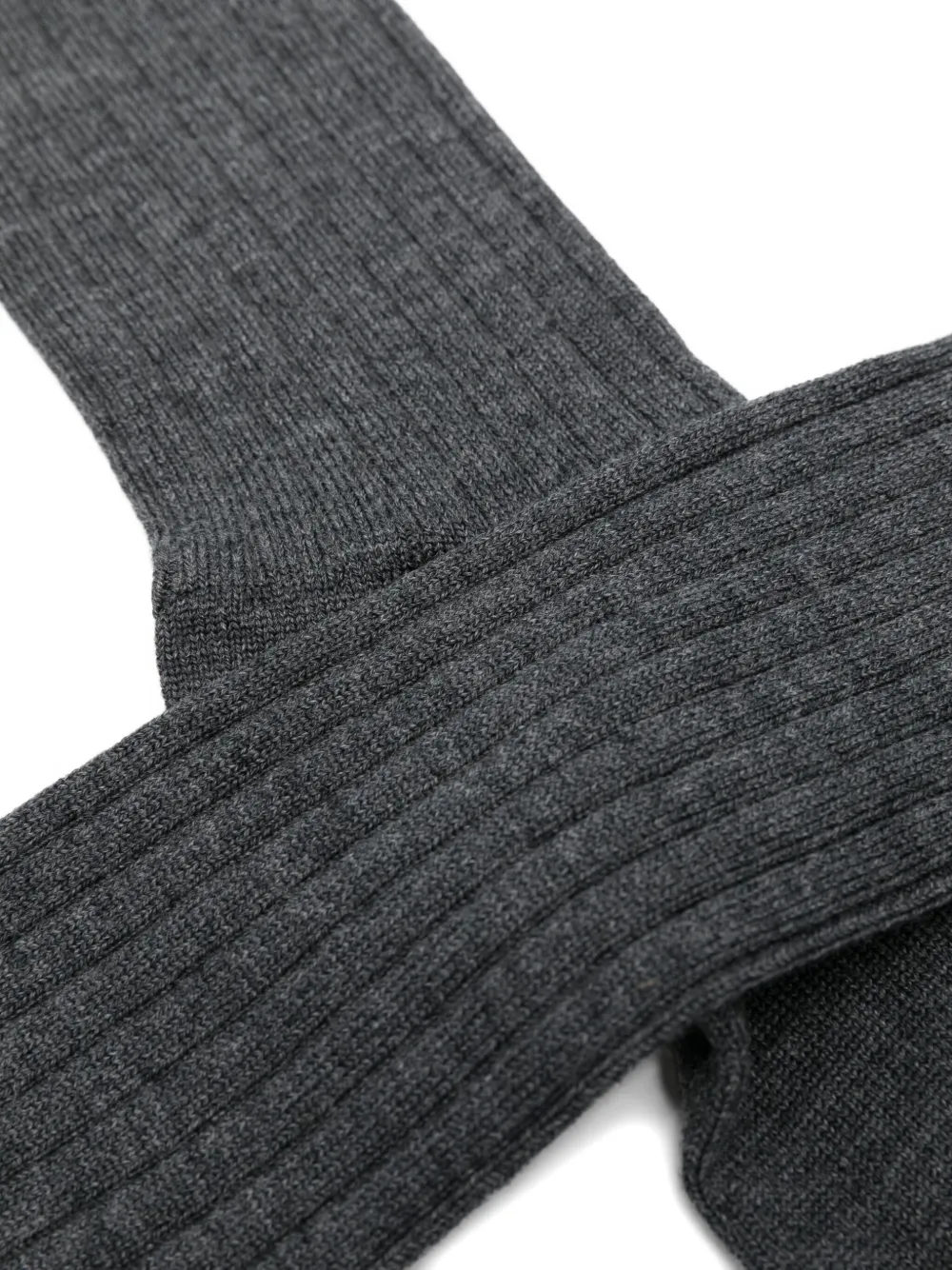 Sunspel Ribbed Socks In Gray