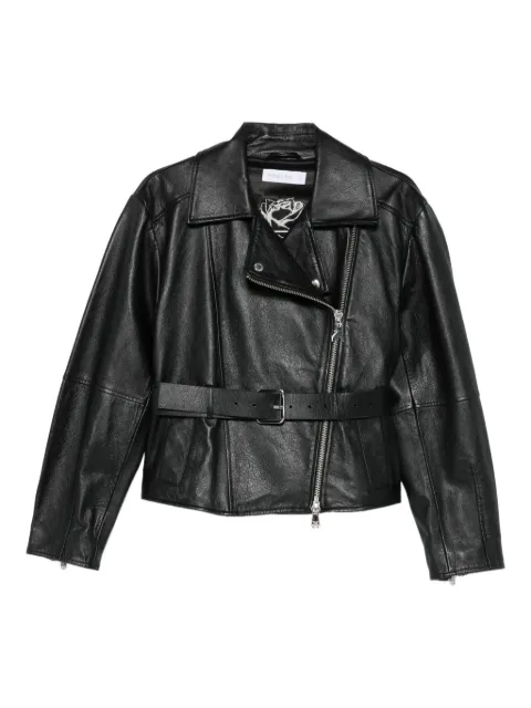 Patrizia Pepe belted zip-up biker jacket