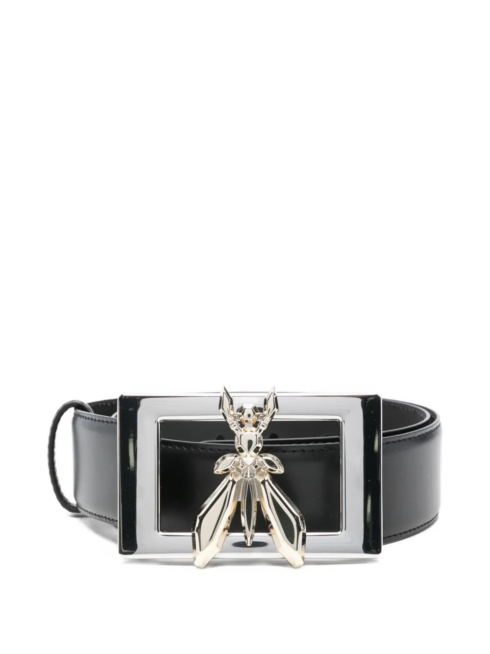 Patrizia Pepe Fly-buckle leather belt - Nero