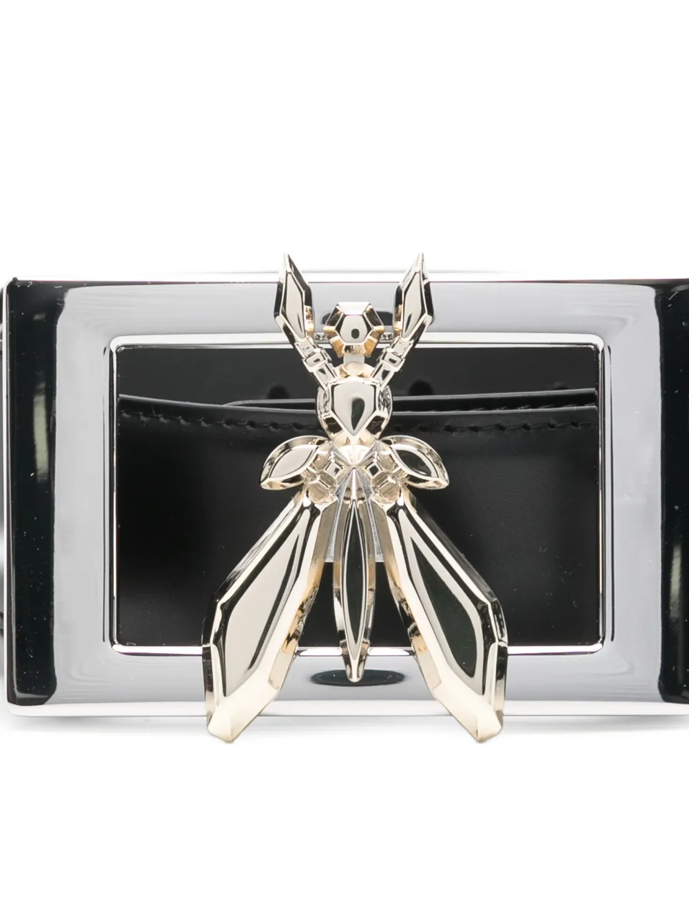 Patrizia Pepe Leren riem met Fly-gesp Zwart