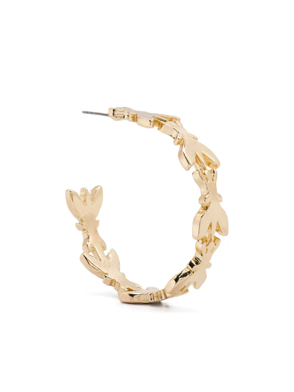 Patrizia Pepe Fly-embellished Hoop Earrings In Gold