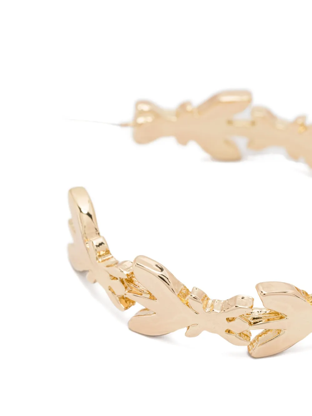 Patrizia Pepe Fly-embellished Hoop Earrings In Gold