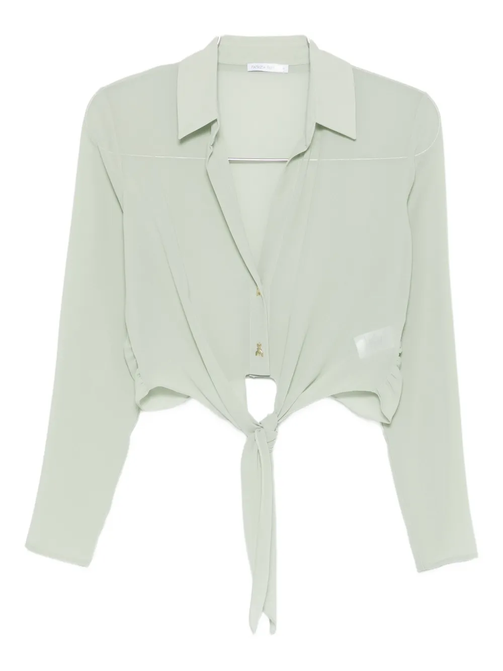 Patrizia Pepe Waist-knot Top In Green