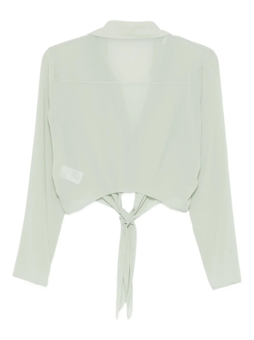 Patrizia Pepe waist-knot top - Groen