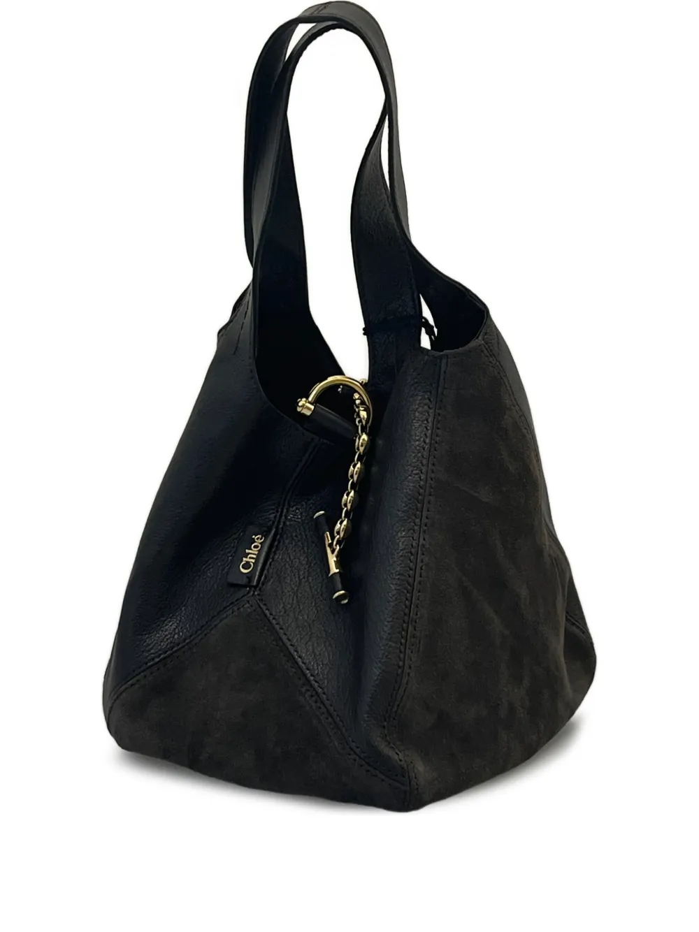 Chloé Borsa a spalla con catena piccola - Nero