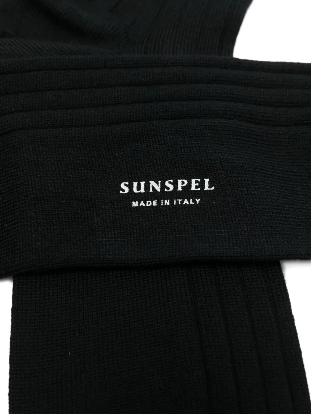 Sunspel Ribbed Socks In Black
