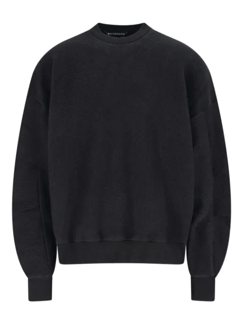 White Sand crewneck textured sweatshirt