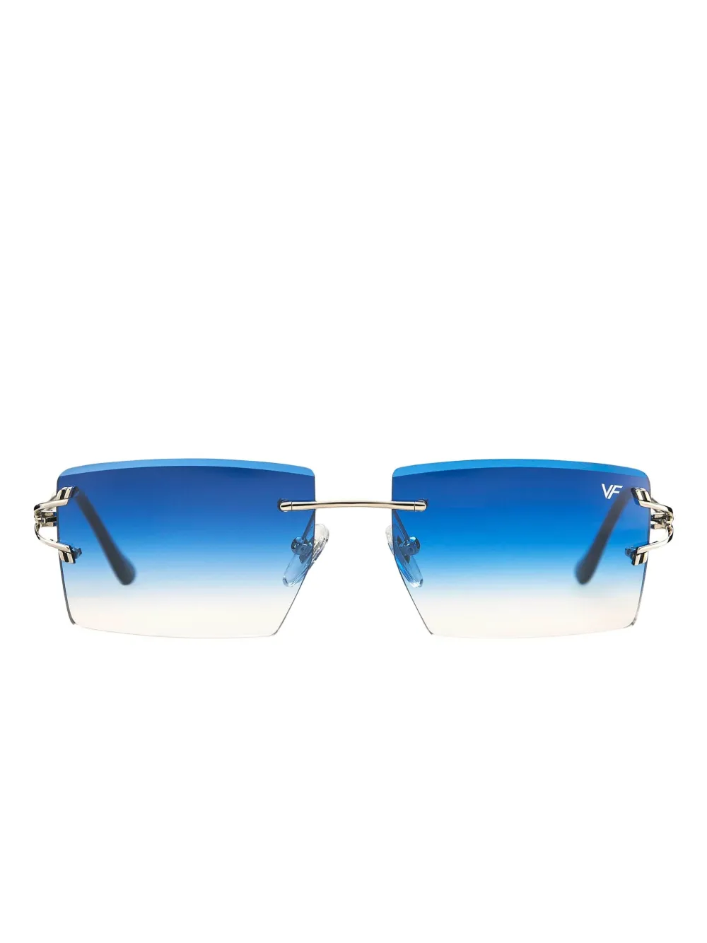 Vintage Frames Company Icon Rimless Drill Mount Sunglasses In Blue