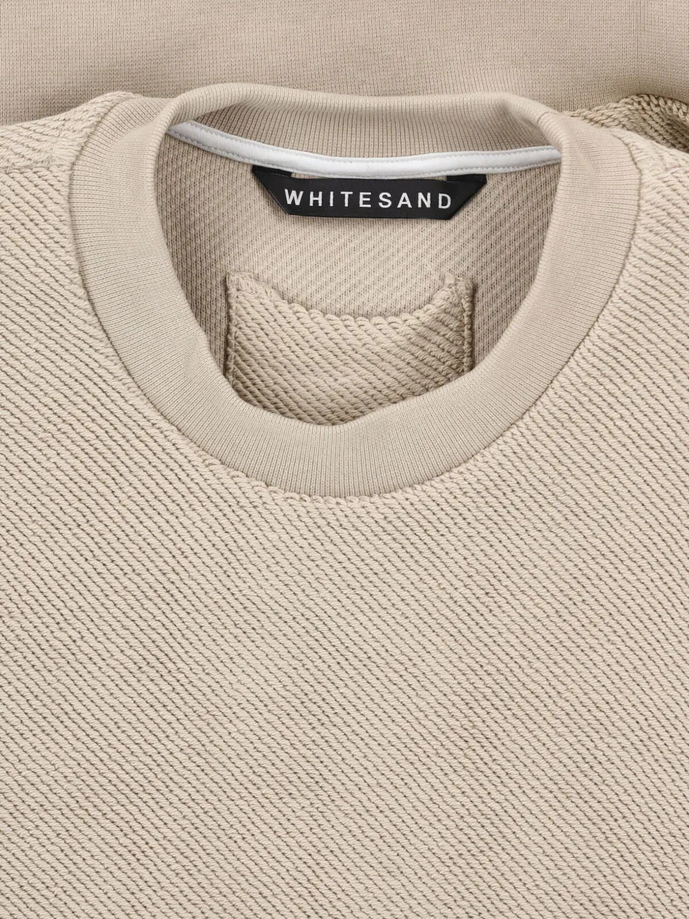 White Sand Sweater met ronde hals Beige