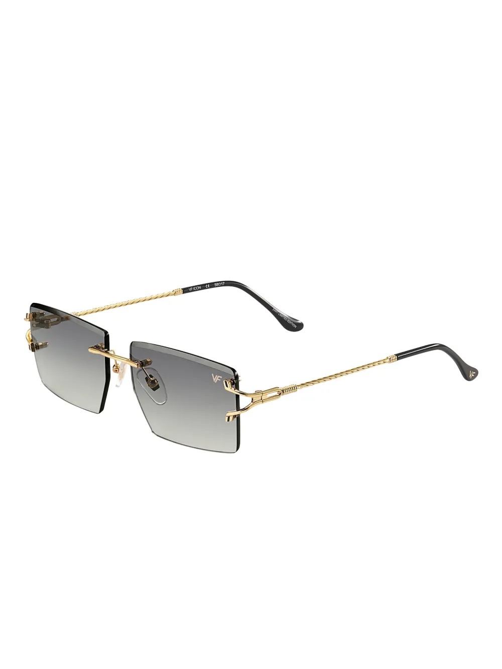 Vintage Frames Company Icon rimless drill mount sunglasses - Goud