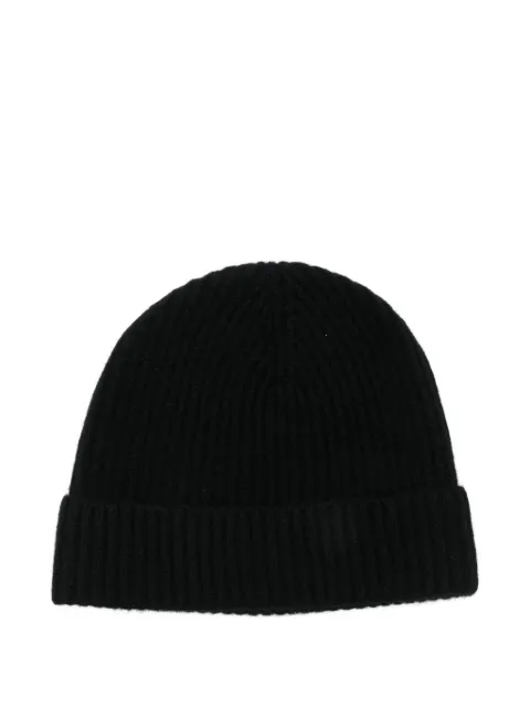 Sunspel cashmere ribbed beanie hat