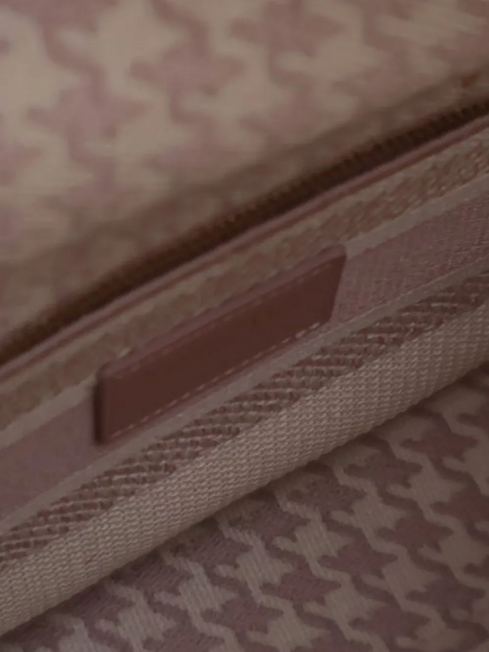 Pre-owned Dior 2021 Medium Embroidered Canvas Houndstooth Lady D Lite Satchel In Pink