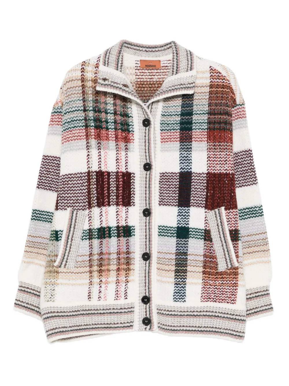 Missoni plaid-pattern cardigan - Bianco