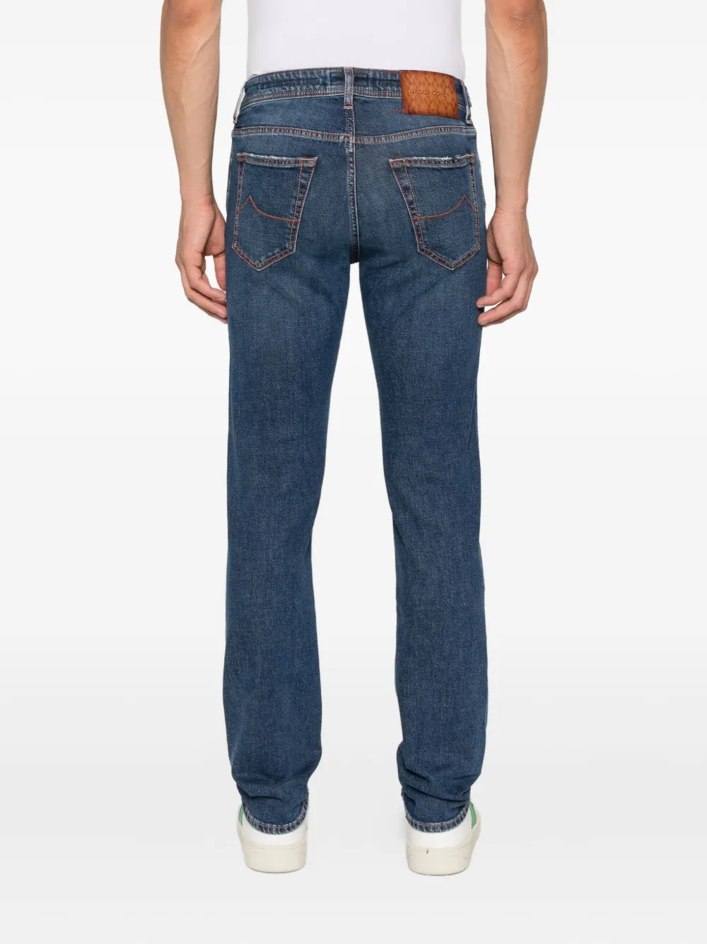 Jacob Cohën Jeans met logopatroon Blauw