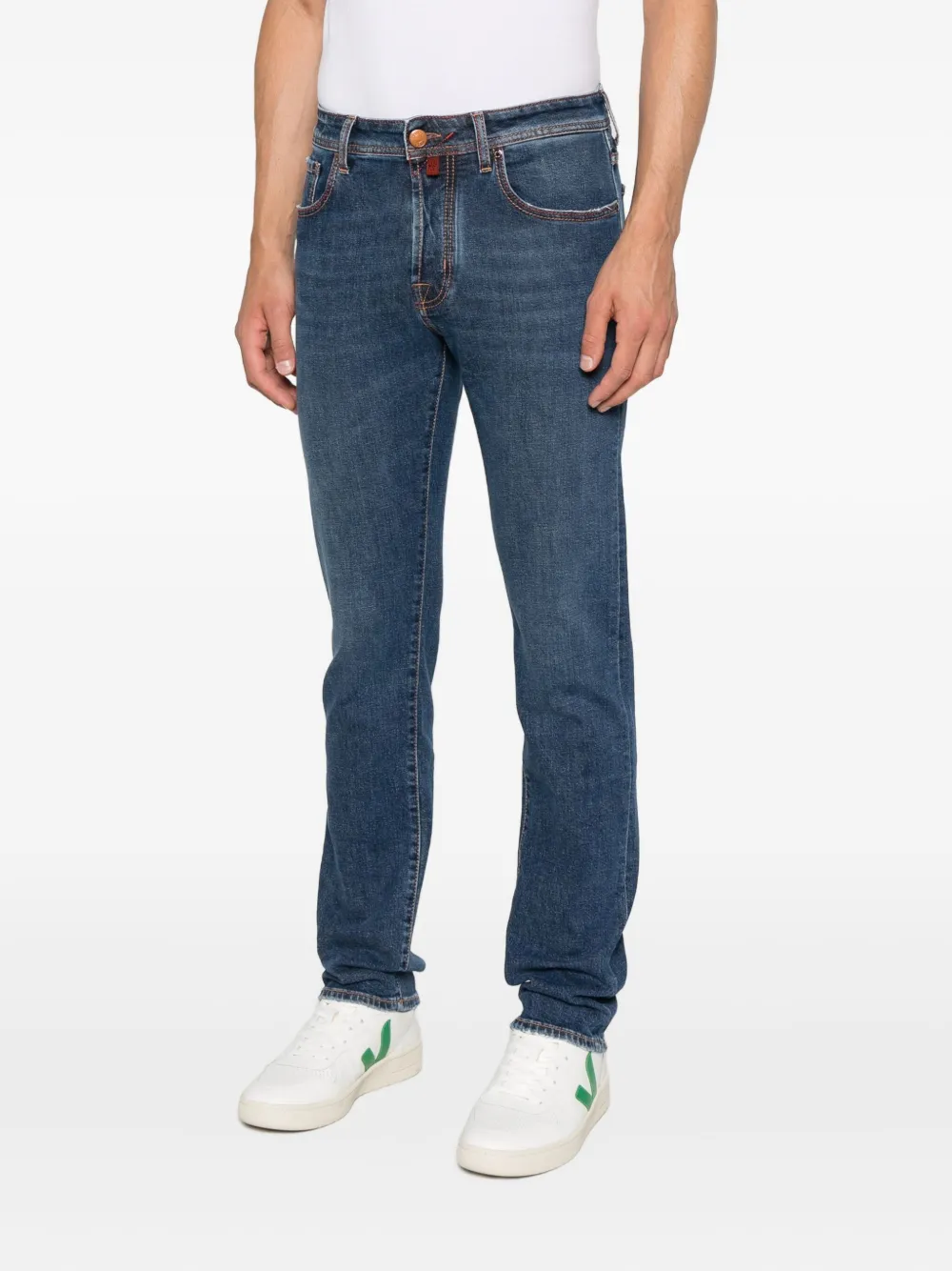 Jacob Cohën Jeans met logopatroon Blauw