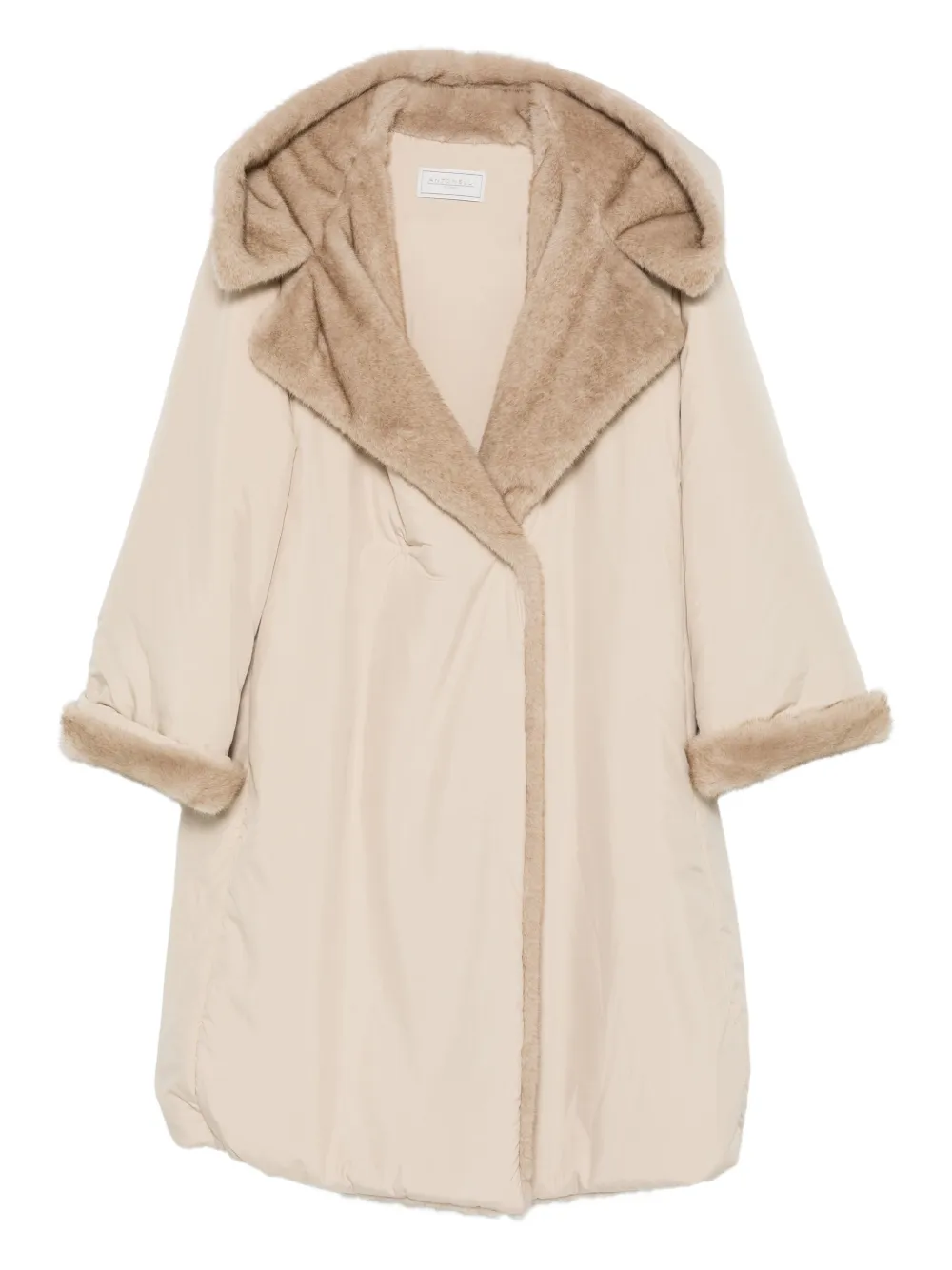 Antonelli faux-fur trimmed hooded coat | Neutrals | Image 1
