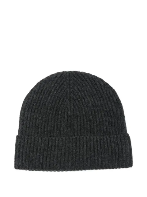 Sunspel cashmere ribbed beanie hat