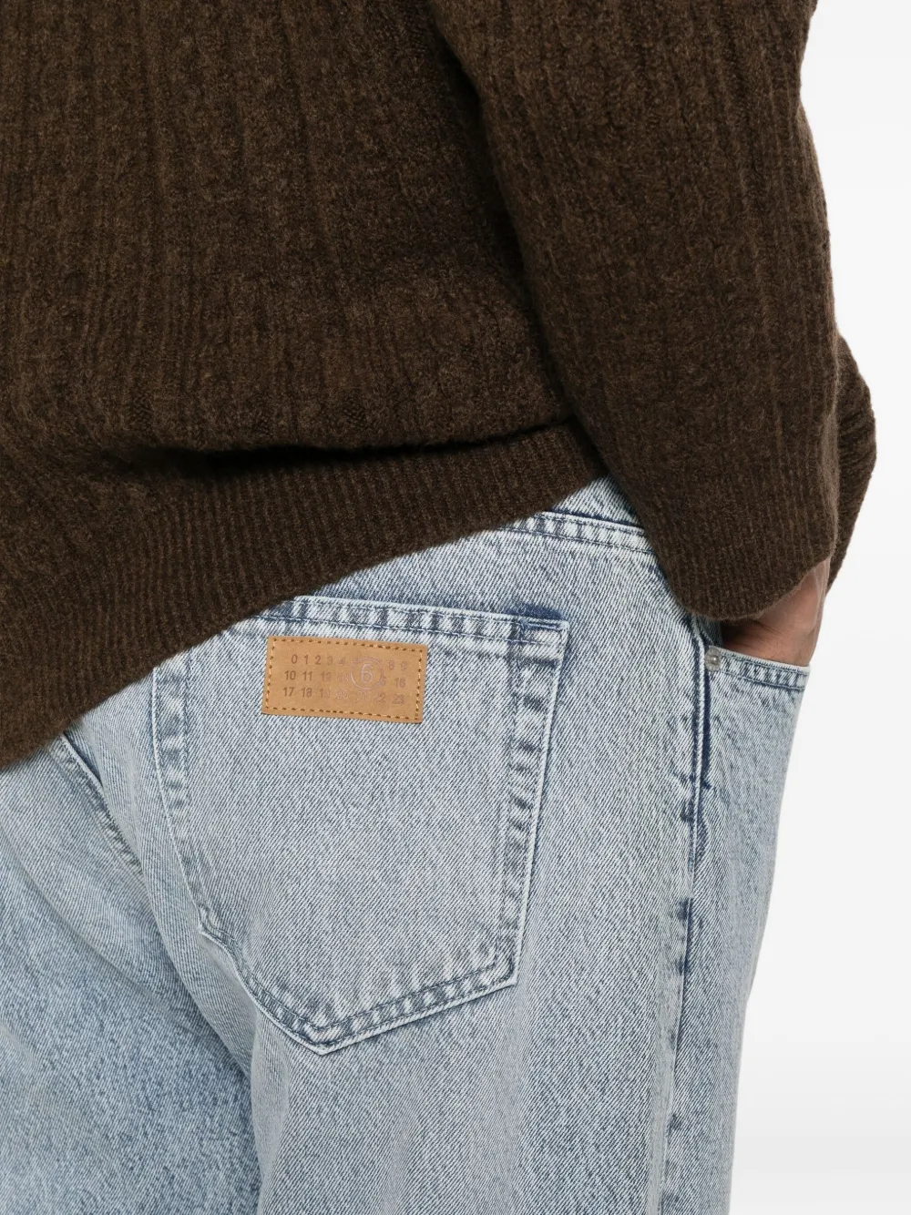 MM6 Maison Margiela Jeans met knoopsluiting Bruin