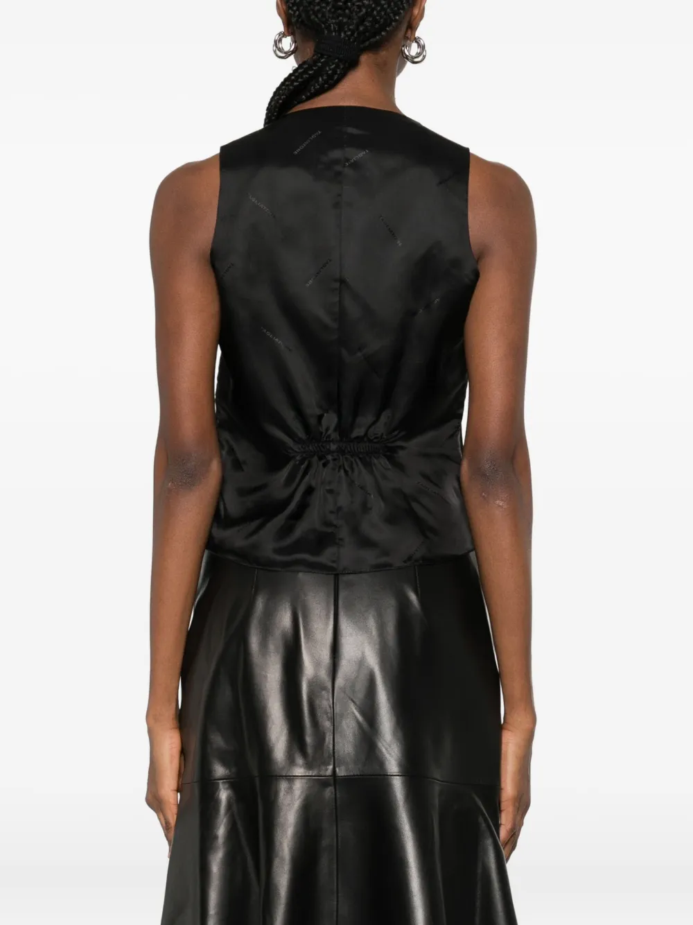 Tagliatore Giselle Vest In Black Wool In Black