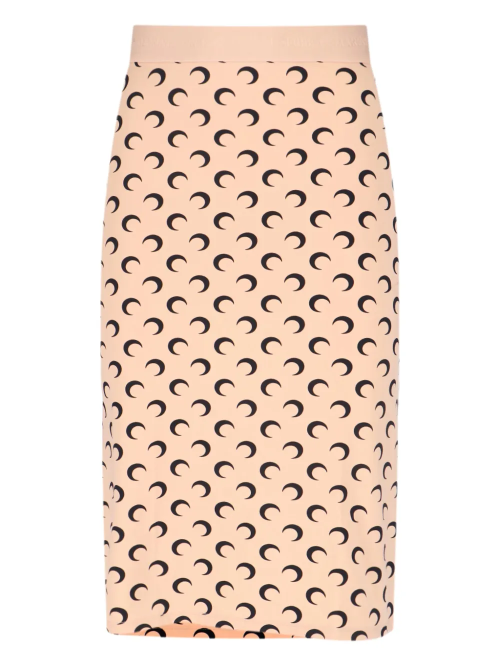 Marine Serre moon print midi skirt - Nude