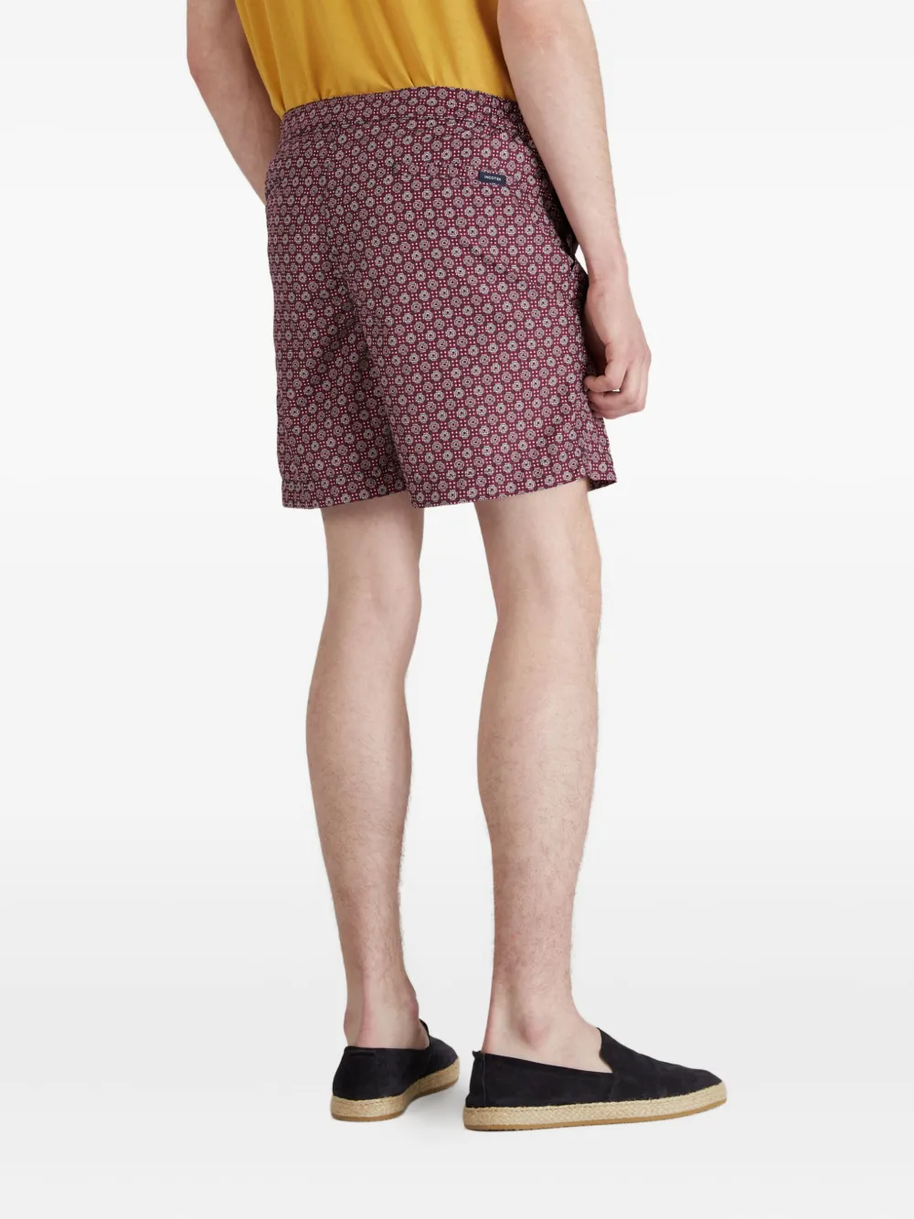 Incotex Zwembroek met geometrische print Rood