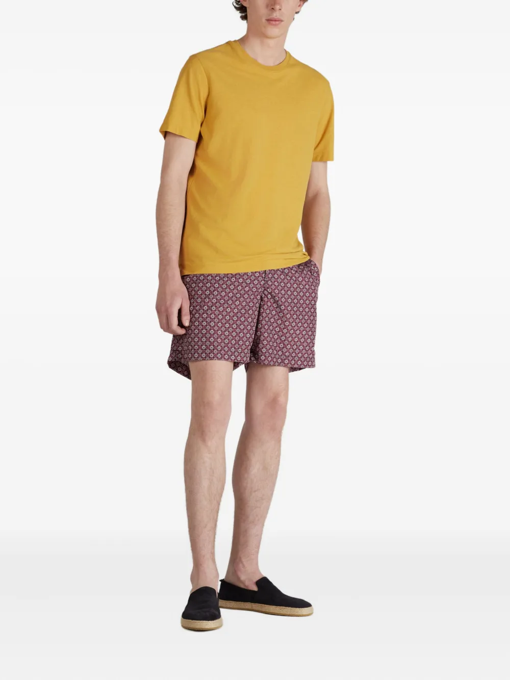 Incotex Zwembroek met geometrische print Rood