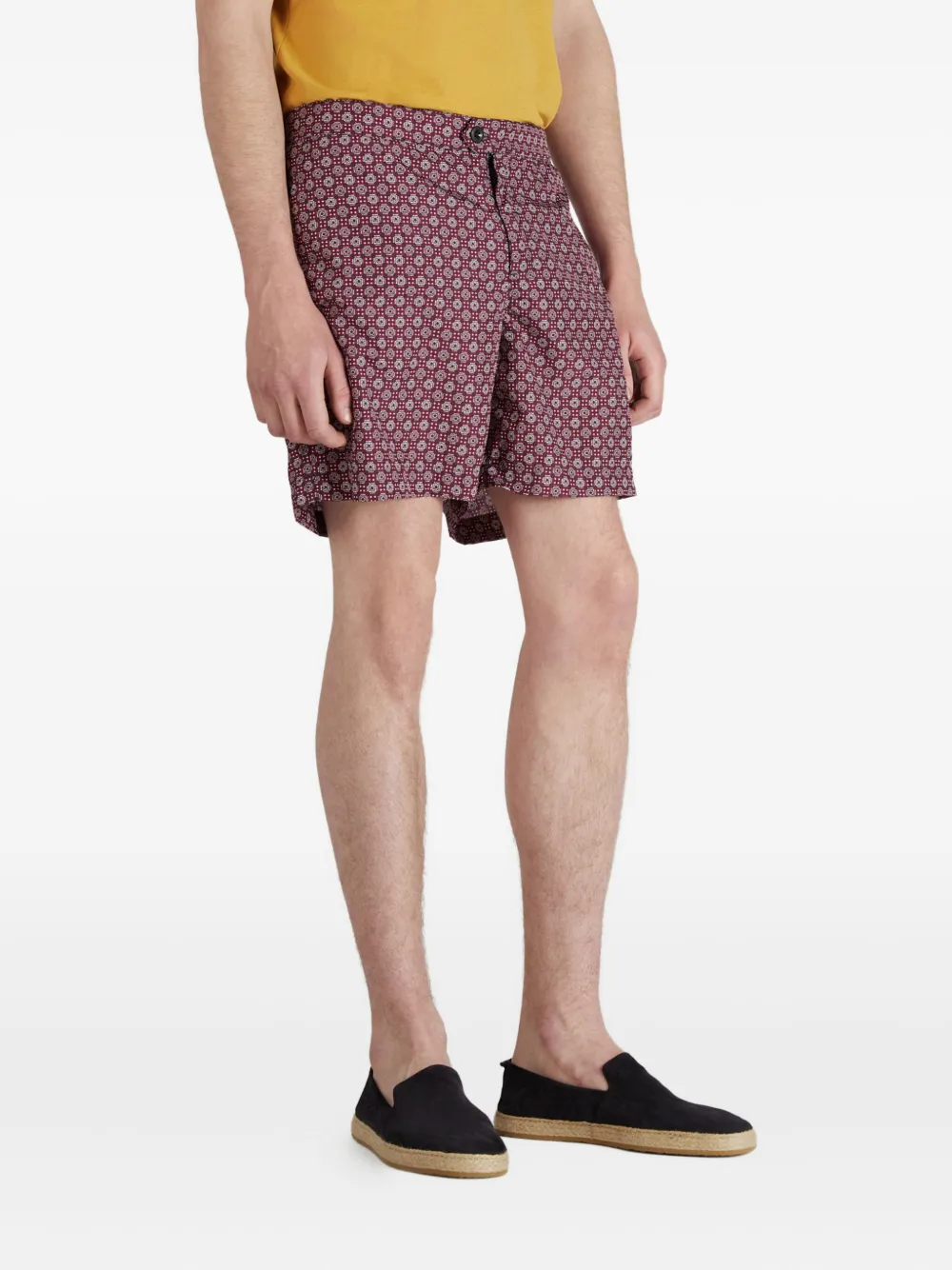 Incotex Zwembroek met geometrische print Rood