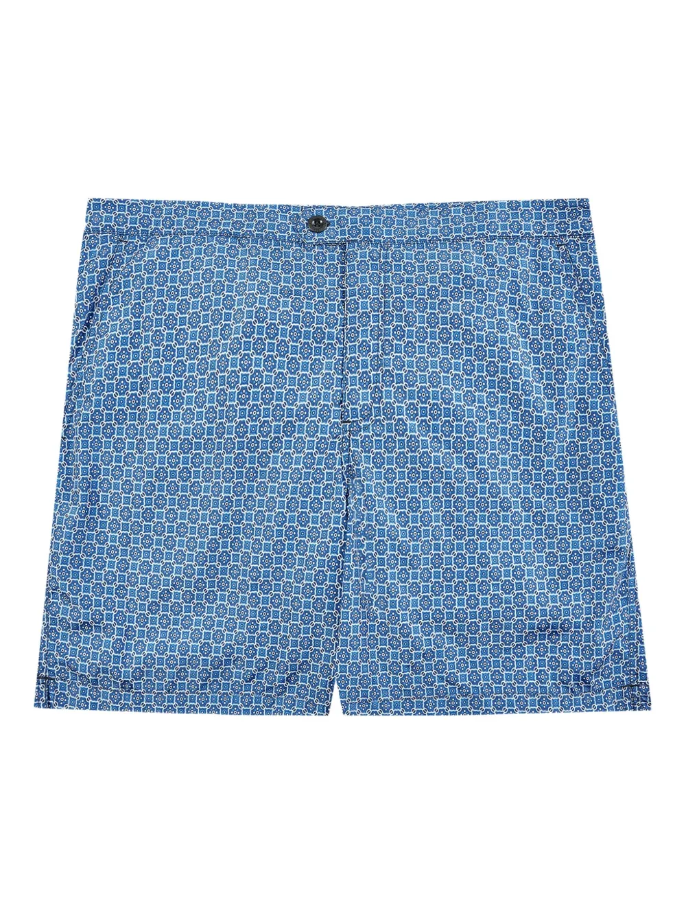 Incotex Geometric-print Swim Shorts In Blue