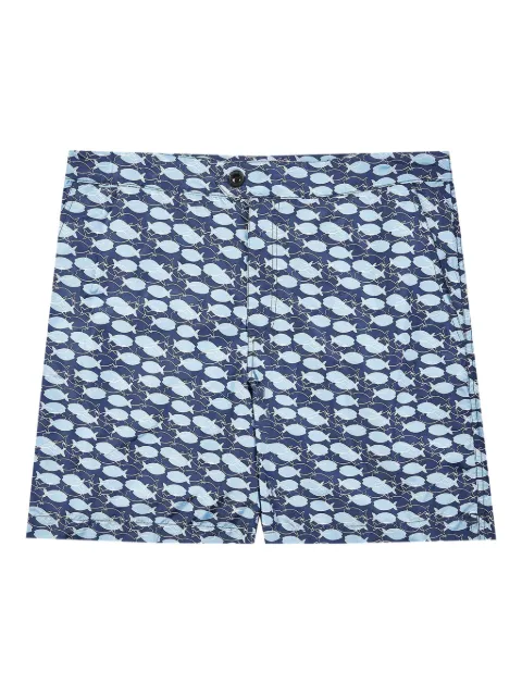 Incotex shorts de playa con peces estampados
