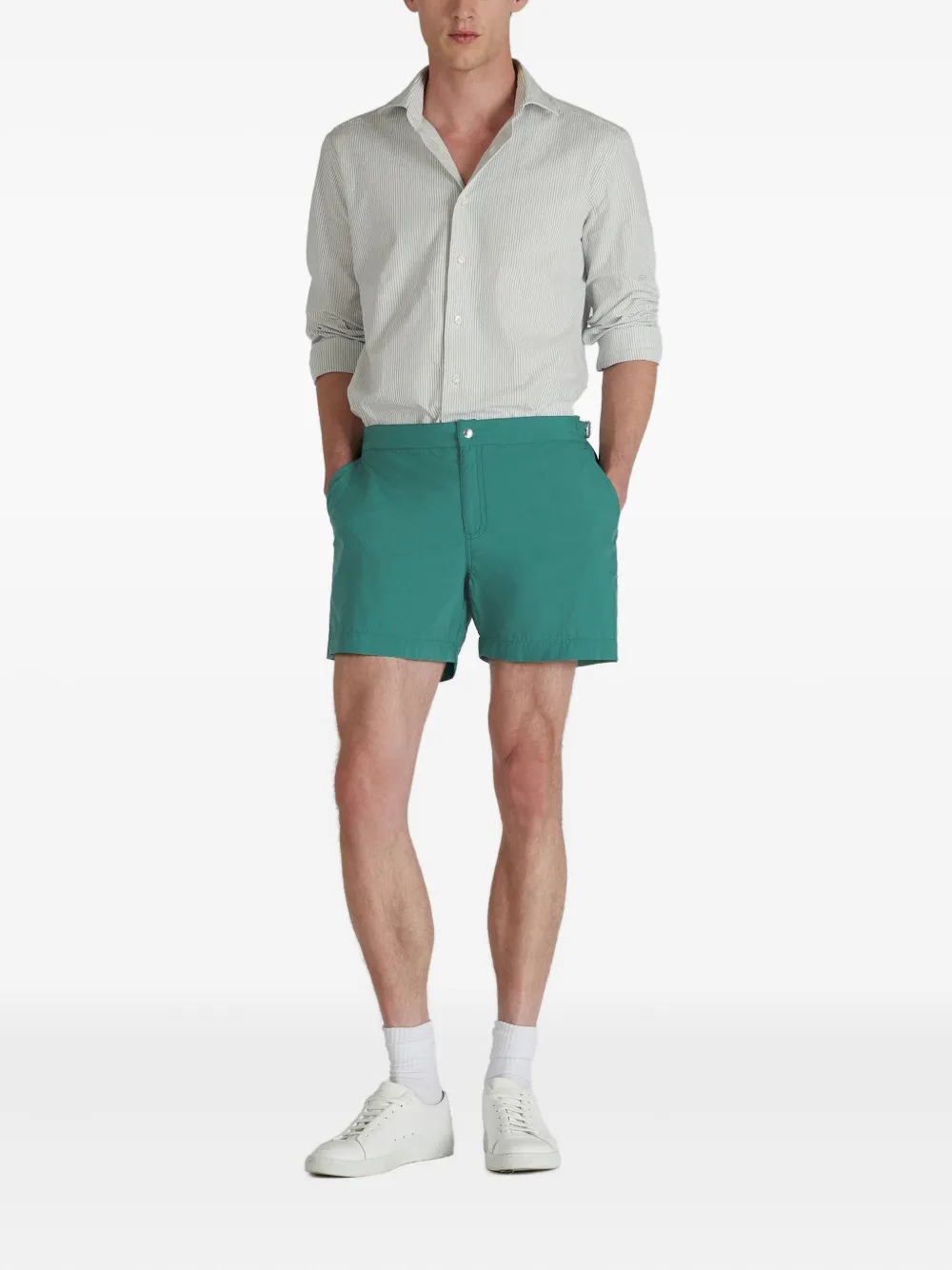 Incotex Zwembroek met logopatch Groen