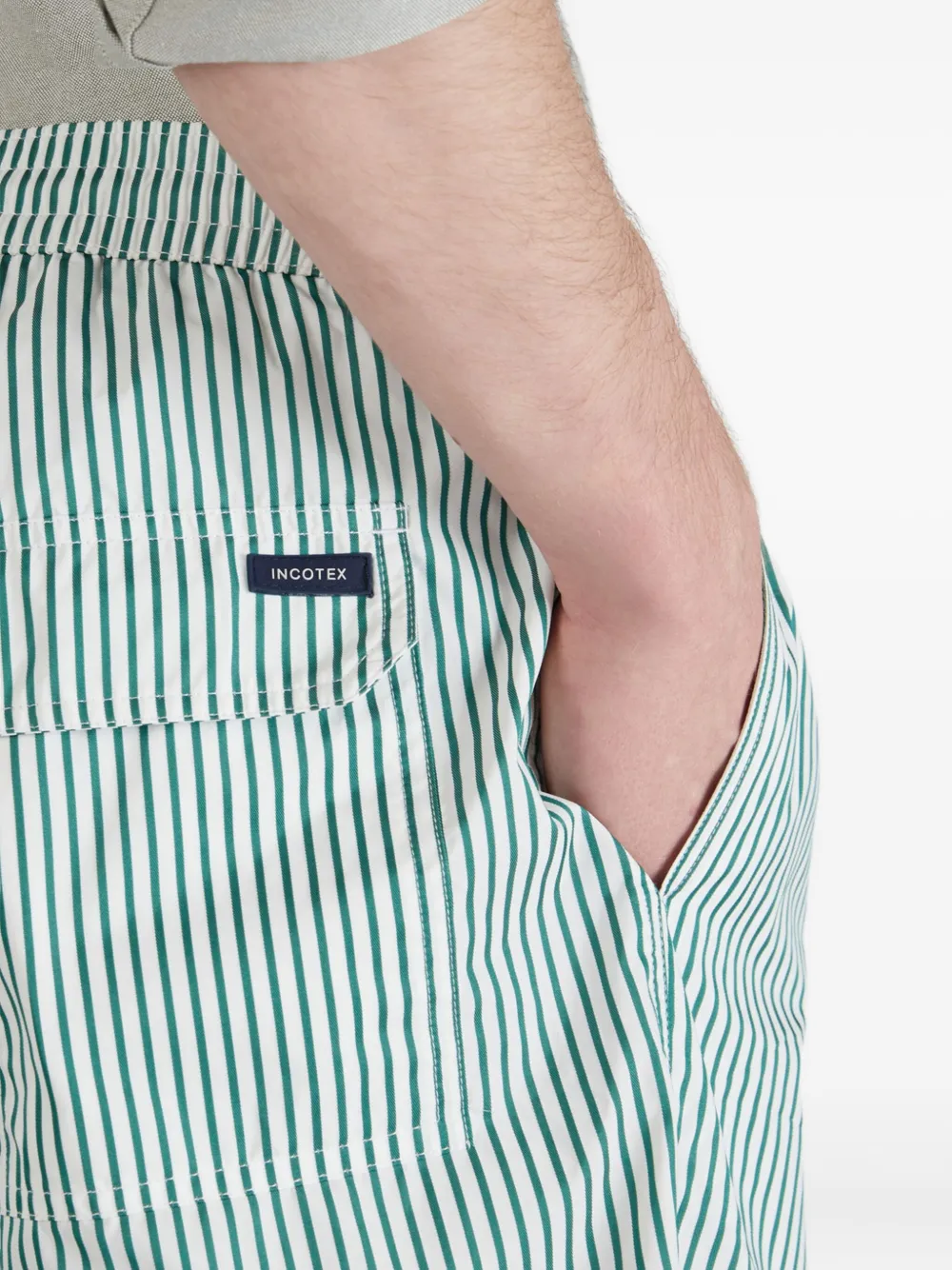 Incotex short de bain rayé à lien de resserrage | Shorts de bain | Image 2