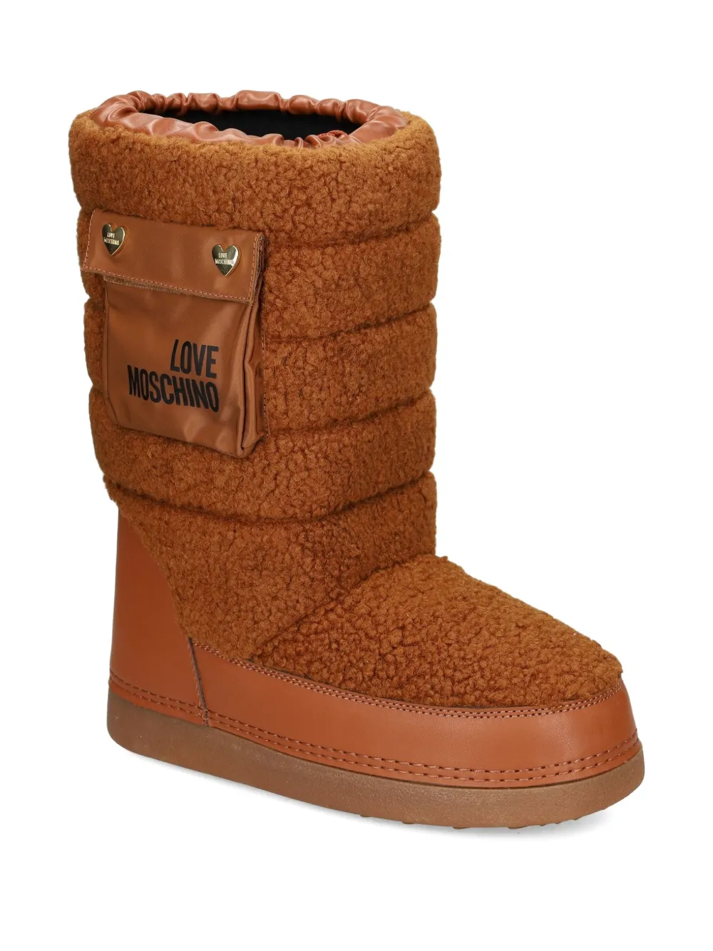 Love Moschino Pocket-detail Boots In Brown