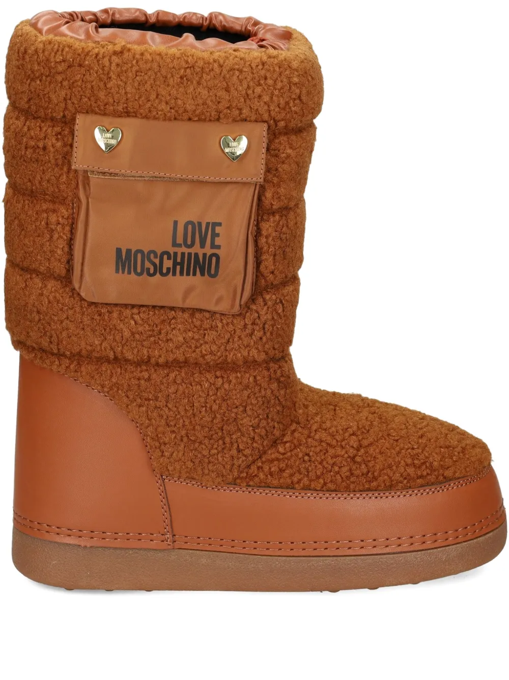 Love Moschino Pocket-detail Boots In Brown