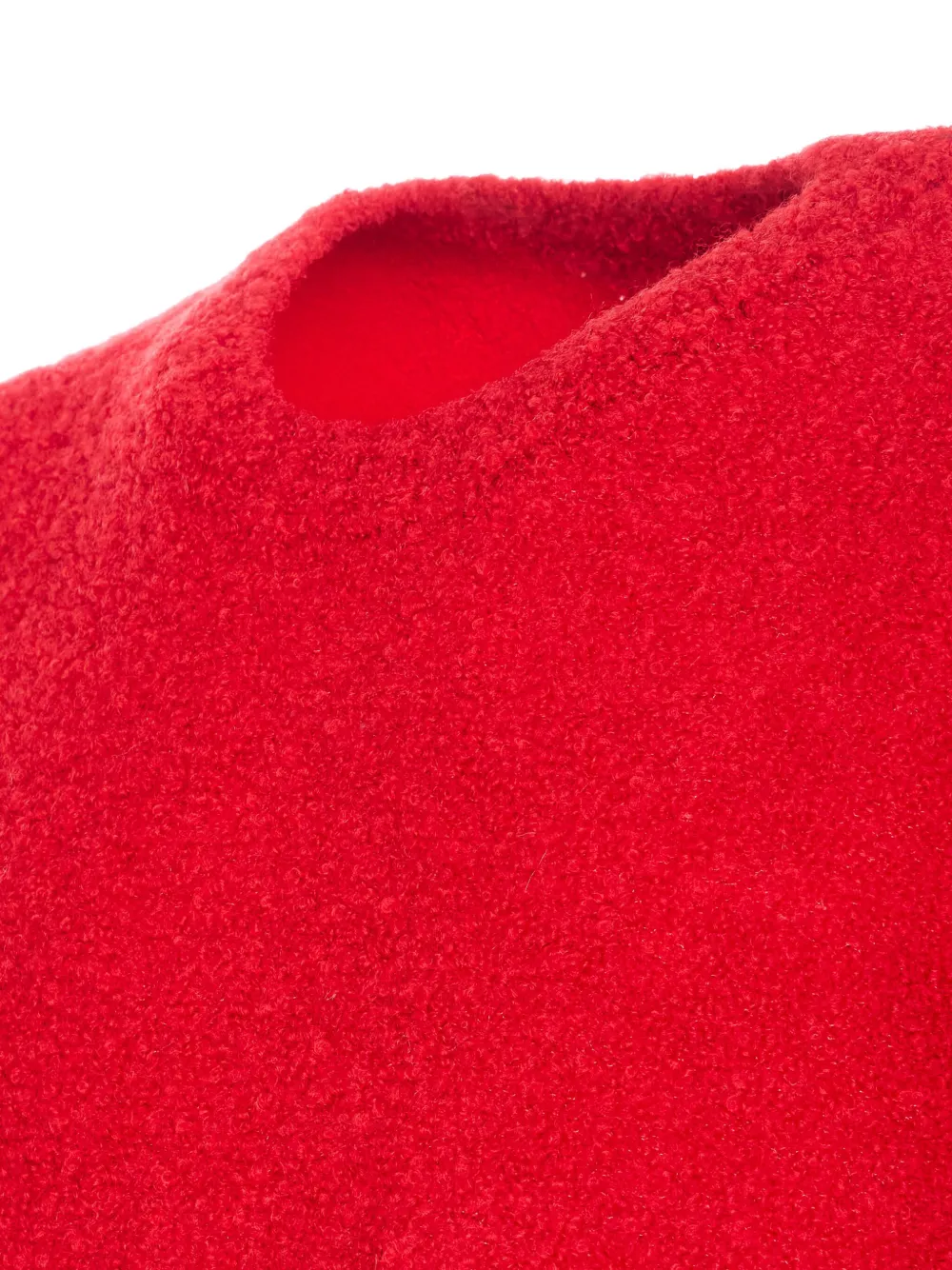 Seven Gauge Crew-neck Long-sleeves Sweater In Red